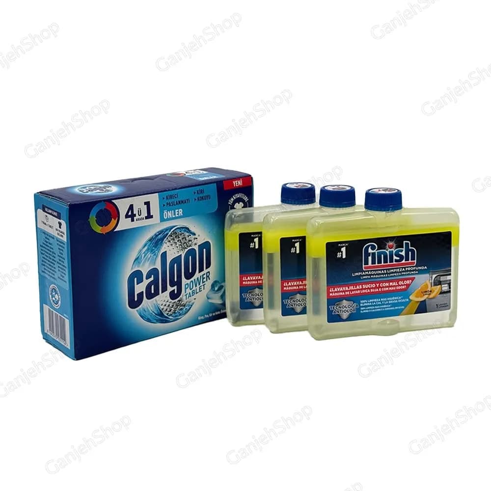 پک سونامی 1 عدد جرمگیر لباسشویی کالگون + 3 عدد جرمگیر ظرفشویی فینیش اصل